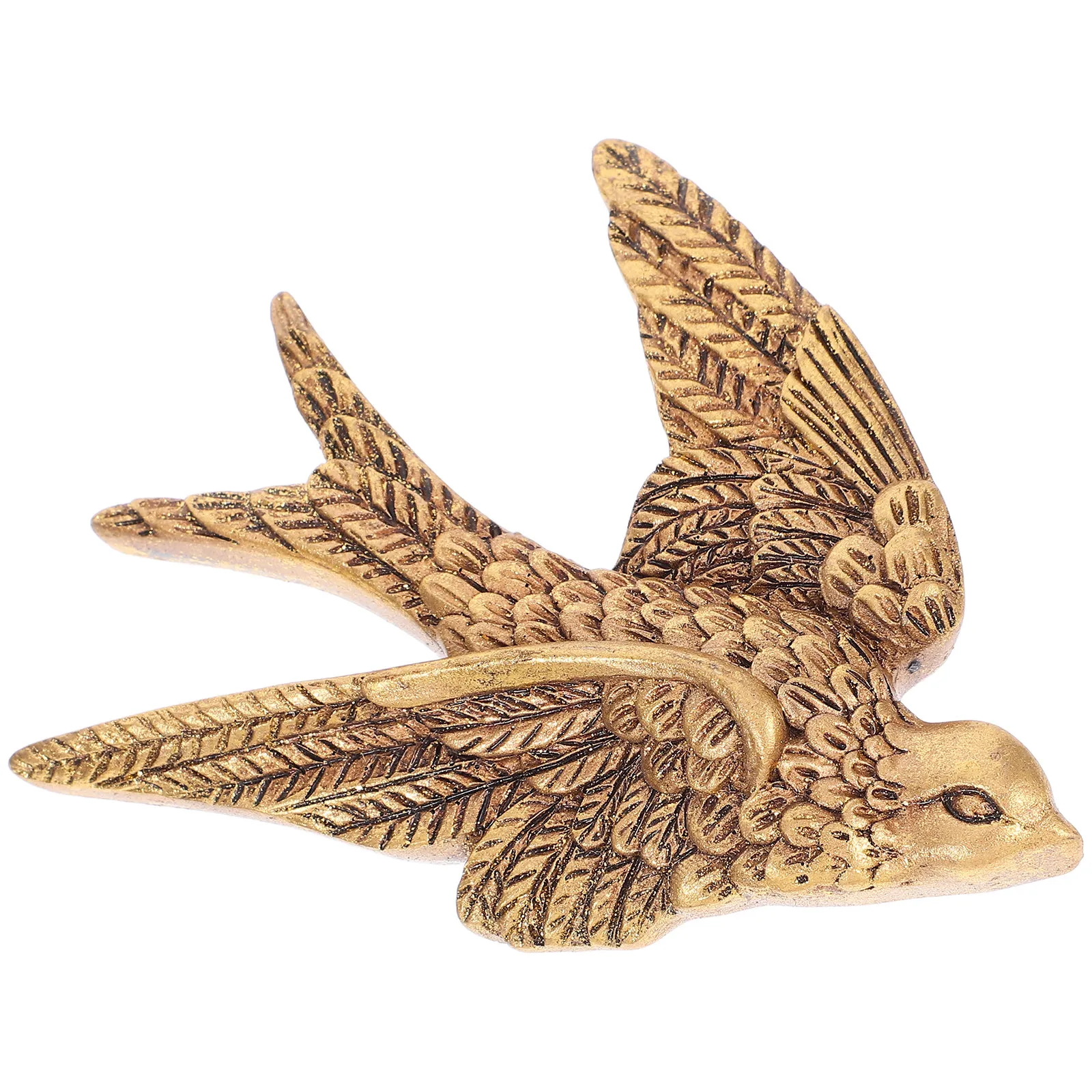 Vintage Decor Wall Bird Resin Hanging Ornament Decoration Home Swallow Golden Sculpture