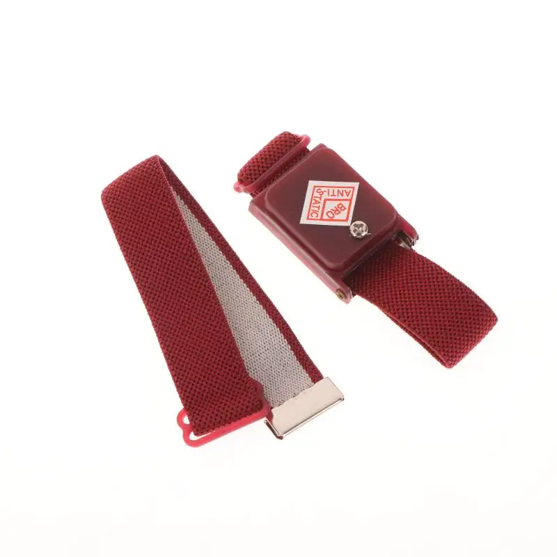 Adjustable ESD Wrist Strap Discharge Cables For Electrician IC PLCC Worker Corded/Cordless Rose Red Anti Static Wristband
