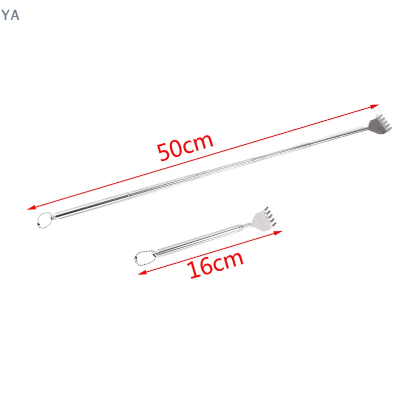 [Y]Practical Handy Adjustable Stainless Steel Back Telescopic Scratcher Massager