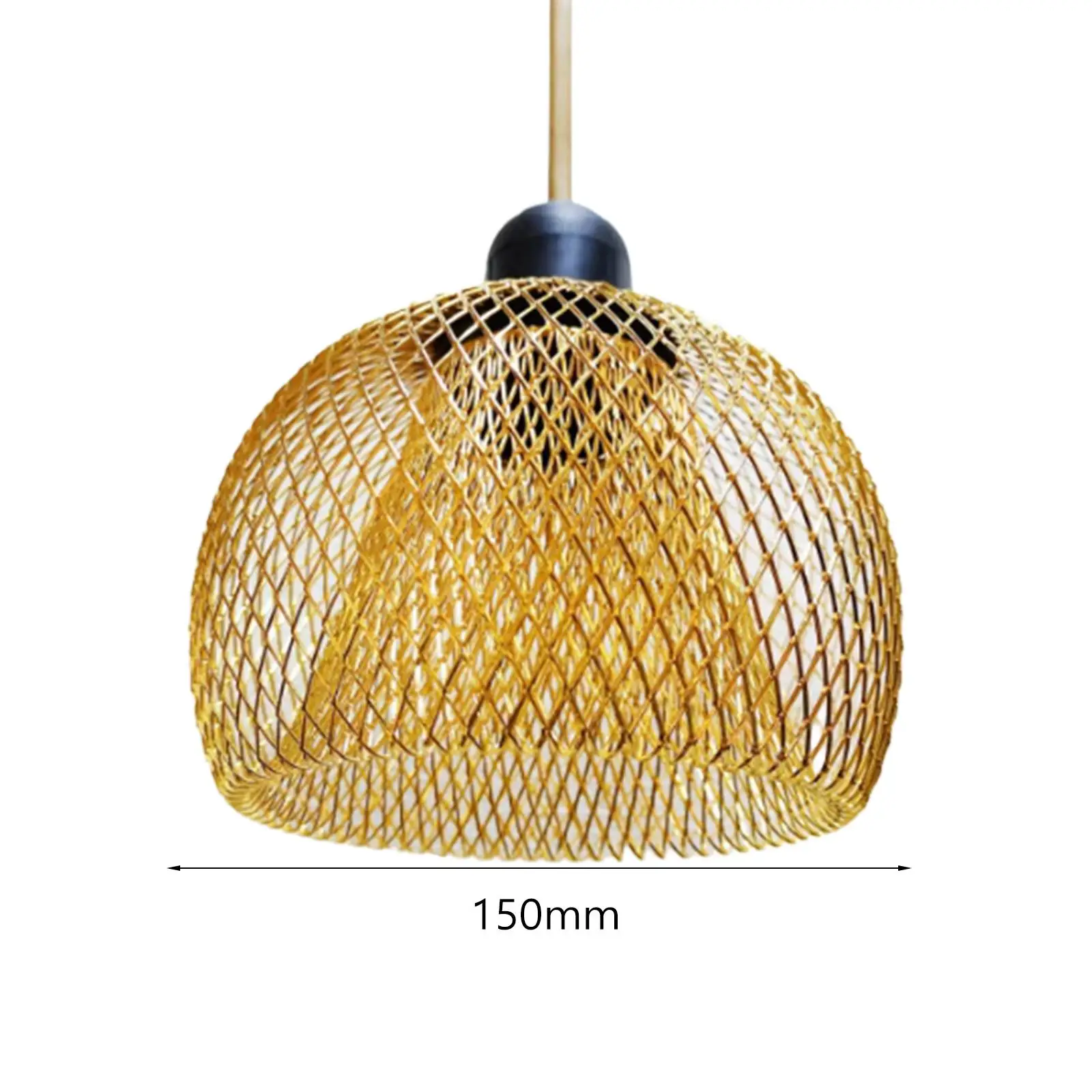 Boho Woven Lampshade Chandelier Shade Cover for Ceiling Hanging Light in Kitchen Dining Room Cafe