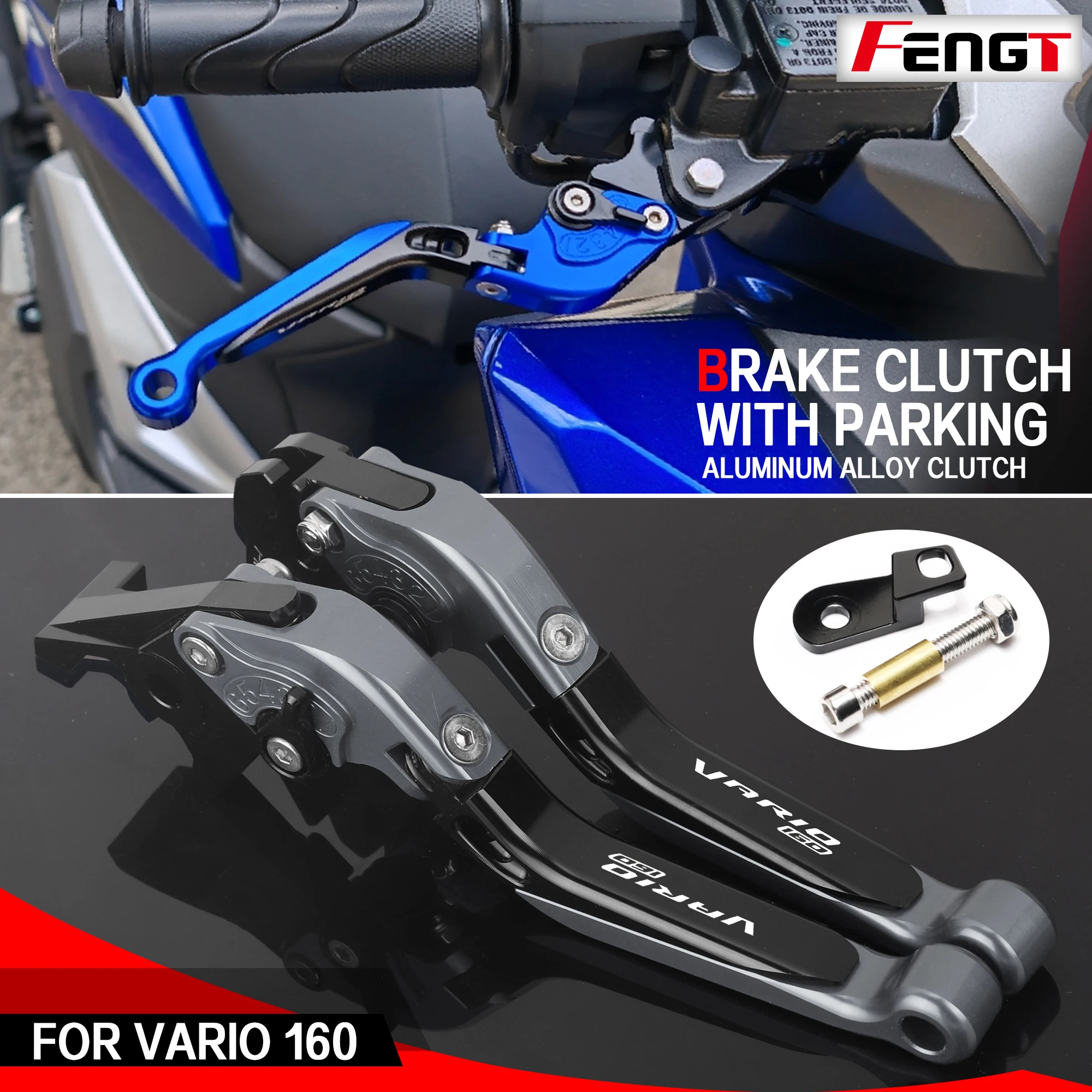 

Для Honda Vario 160 Vario 160 ABS 2022-2025 аксессуары, набор рычагов стояночного тормоза, тормозные рычаги с стопорным замком для парковки