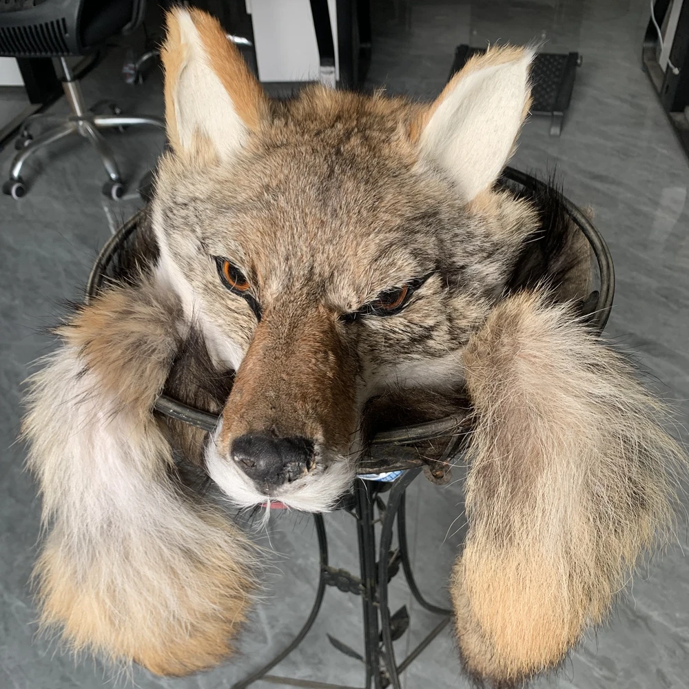 

1Pc Creative Artificial Fur Wolf Head Headpiece Cosplay Halloween Animal Hat Party Decoration Photography Props