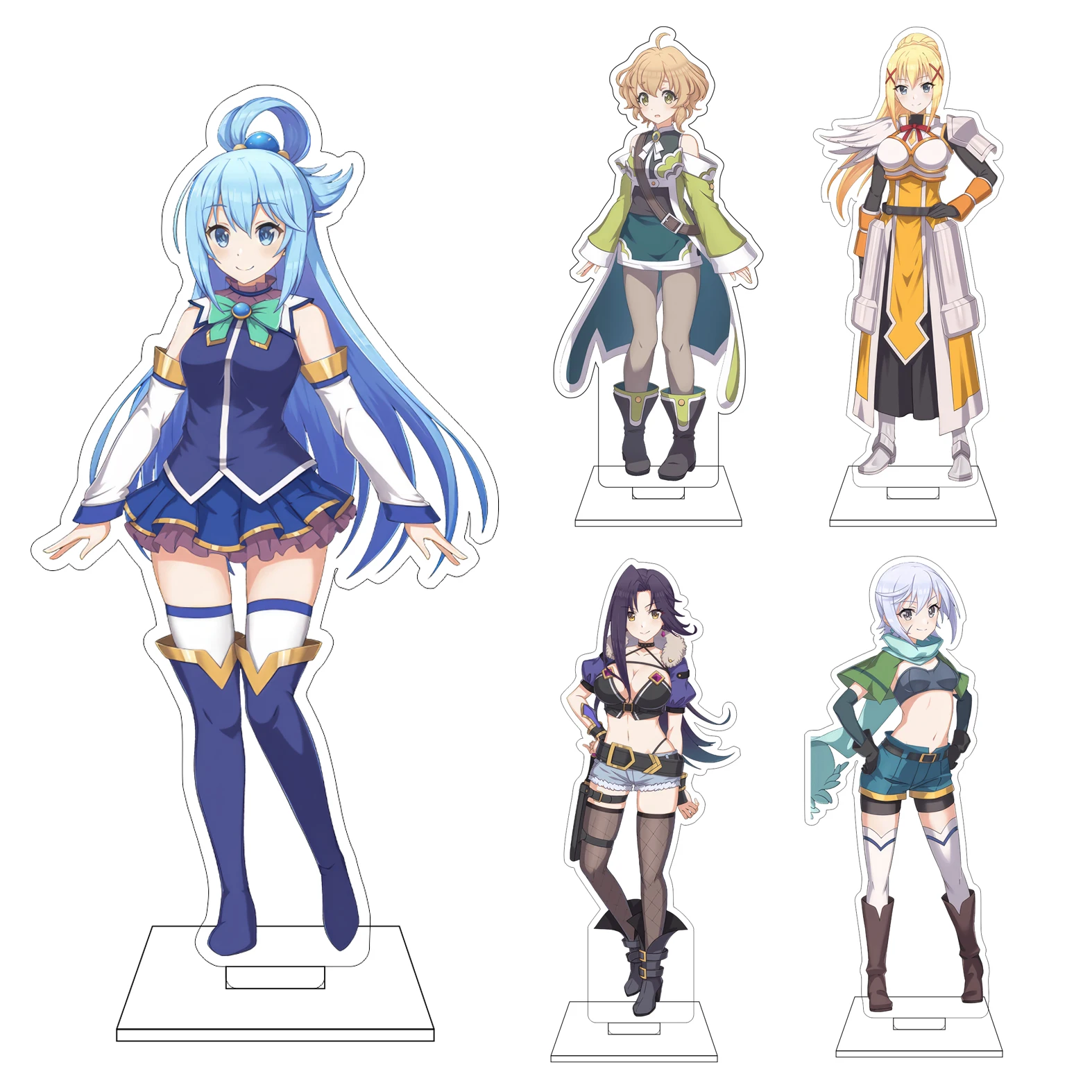 

16CM Anime KonoSuba: God's Blessing on This Wonderful World Cosplay Acrylic Figure Stand Satou Kazuma Aqua Ornaments Gifts