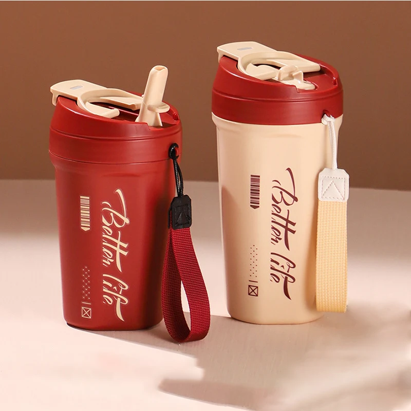 

520ml/620ml Stainless Steel Coffee Mug Portable Keep Cold And Heat Leakproof Vacuum Mug Cola Thermos Cup Accompanying Bottle Cup