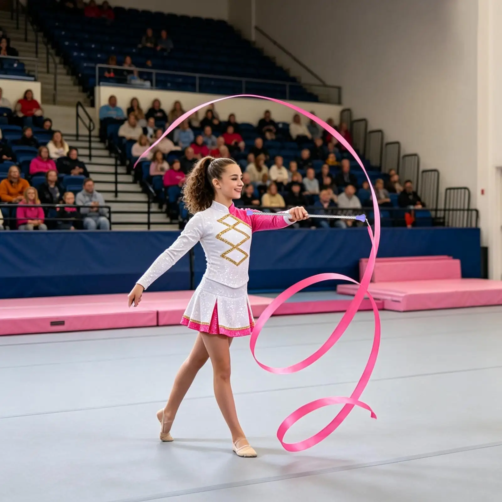 Portable Stainless Steel Marching Baton Professional Lightweight Twirling Baton Balanced Dancer Wand Performance Arts