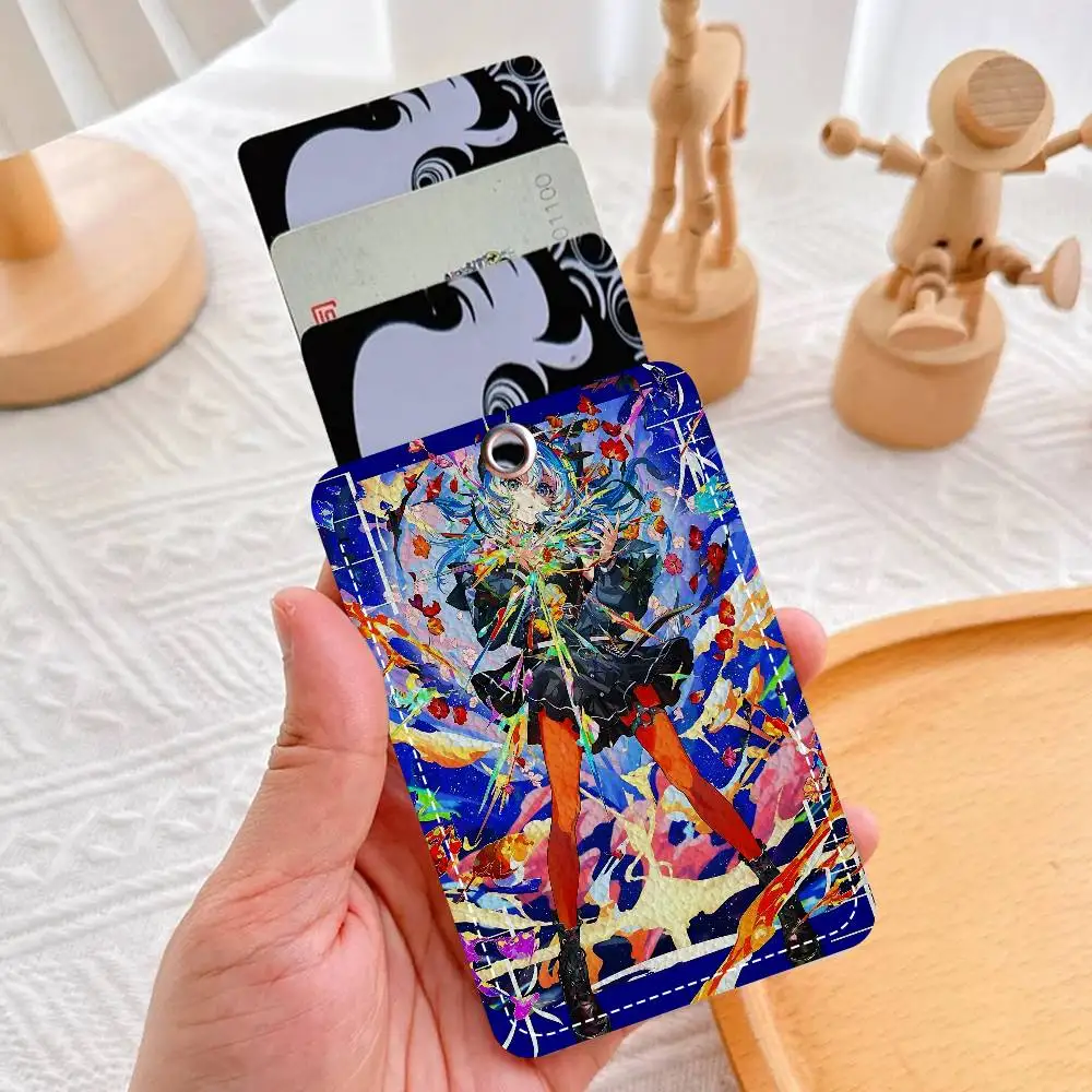 M-Mika Pikazo الفني 1 قطعة INS الإبداعية الكرتون طالب الحرم الجامعي حامل بطاقة للوجبة بطاقة ، بطاقة الحافلة ، بطاقة العمل ، الخ