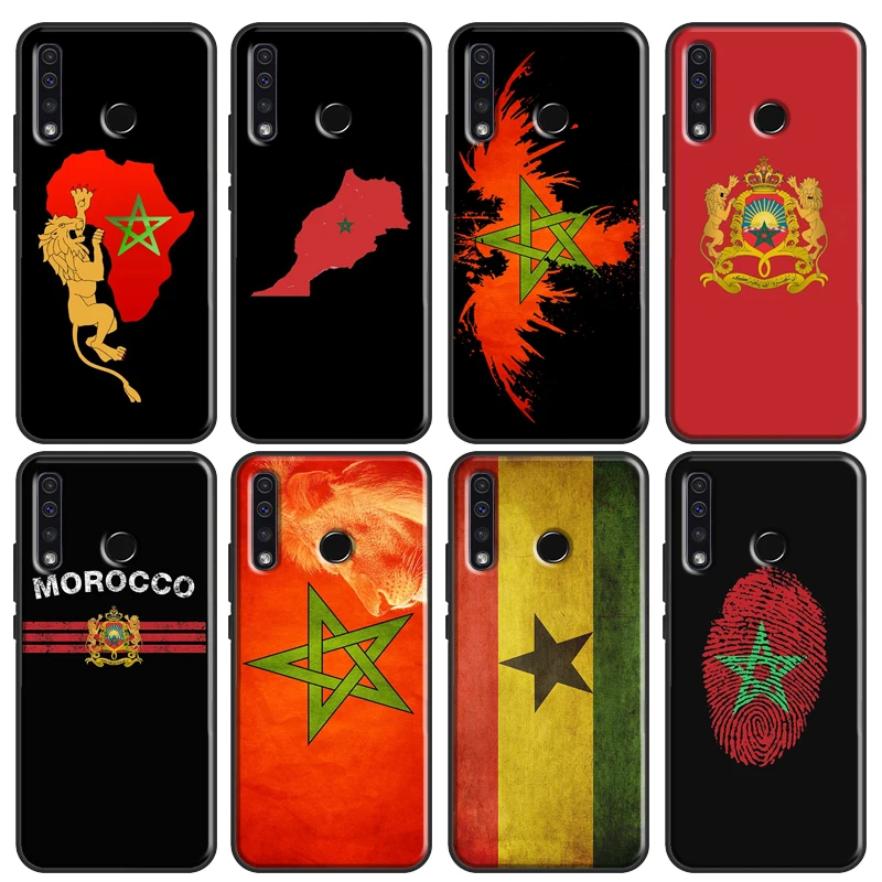 Morocco Flag Coat Of Arms For Huawei Honor 10i 7C 7A 6C 4C Pro 8A 9A 6X 7X 8X 9X 7S 8S 9S 8 9 20 10X 10 Lite Case