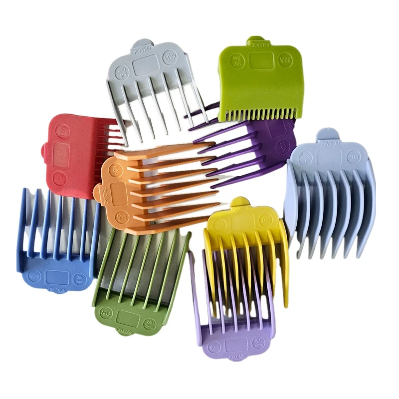 10 Professional Hair Clipper Guards Cutting Guides Compatible with Most Wahl Clippers Combs Replacement - 1/16