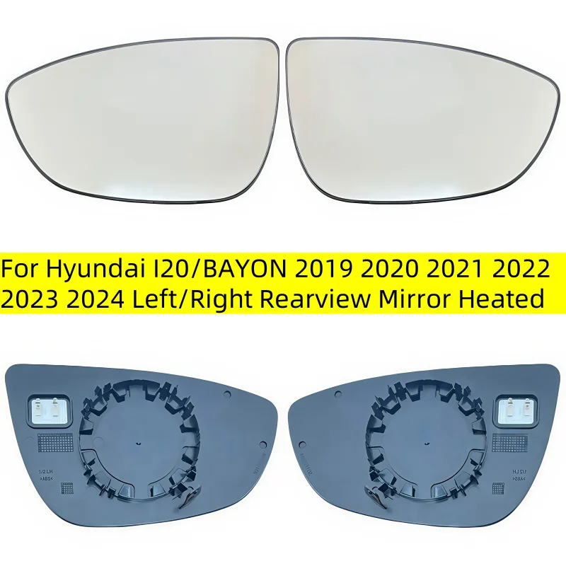 

Left/Right Rearview Mirror Heated/ 87611-Q0000 87621-Q0000/Wing Mirror Lens For Hyundai I20/BAYON 2019 2020 2021 2022 2023 2024