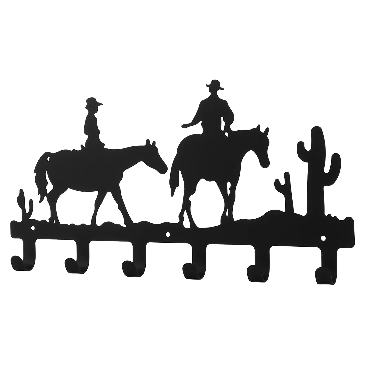 Decorative Wall Hook Entrance Rack Hangers West Cowboy Pattern Sculpture Iron Creative Hanging Accessory