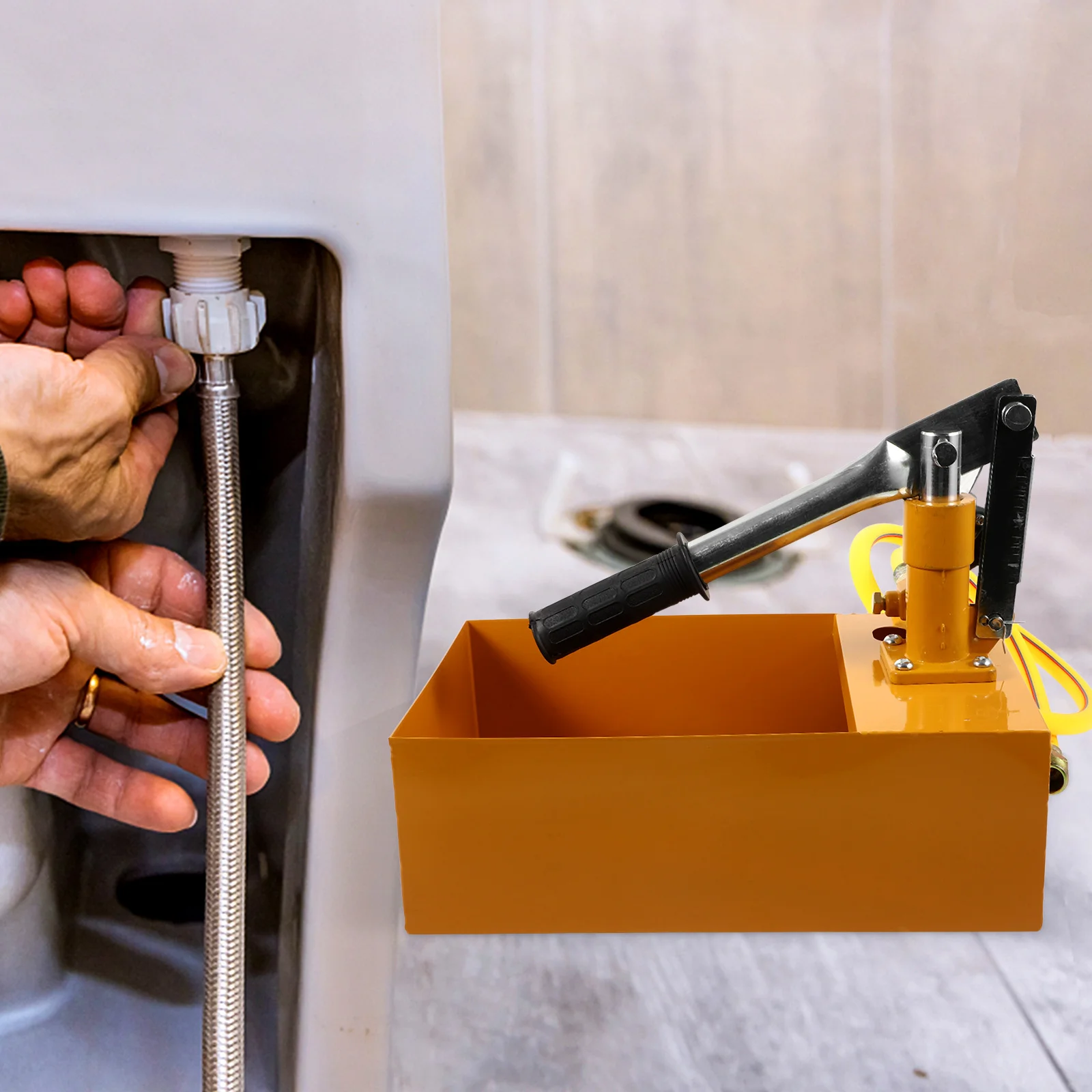 

Manual Hydraulic Pressure Pump Thickened Aluminum Pipeline Test Pump Hydrostatic Pressure Tester with Gauge Kit