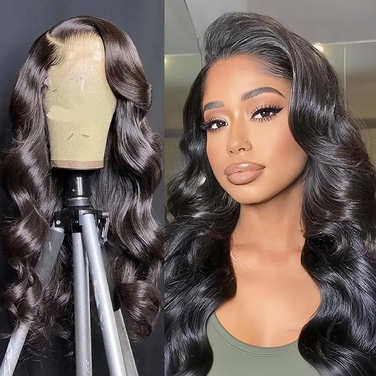 

13*4 13*6 HD Прозрачный кружевной фронтальный парик 36 дюймов 220% плотность объемная волна предварительно выщипанные натуральные бразильские человеческие волосы парики для женщин