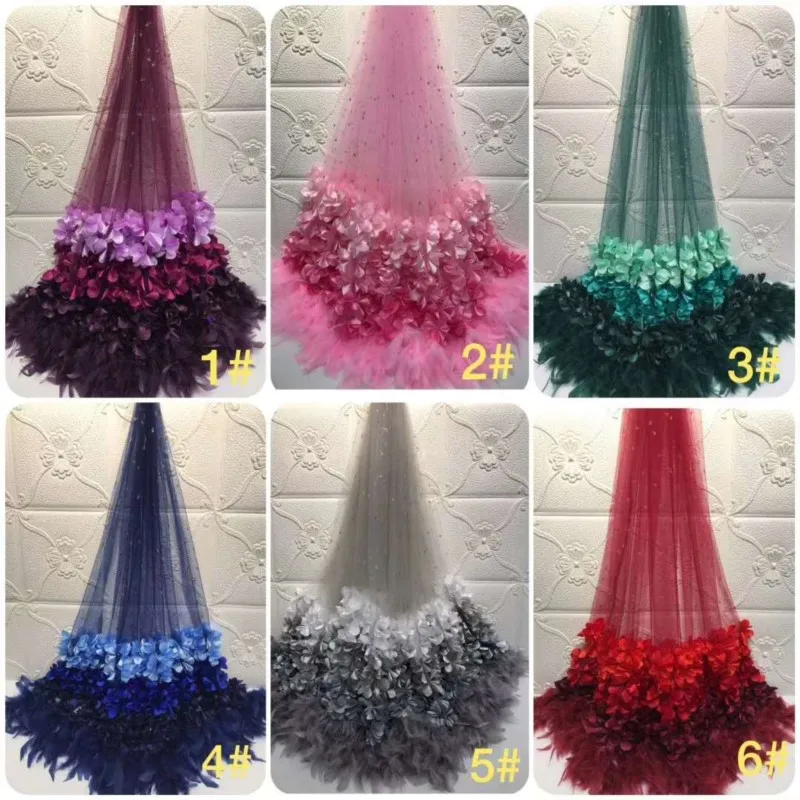 Nieuwe Mesh Bloem Kant Stof-