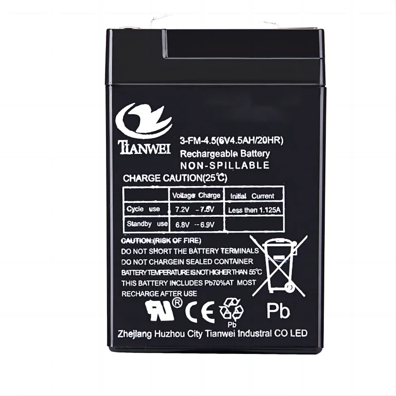 6V4.5AH Battery Rechargeable for Children Toy Electronic Scale Lead-acid Accumulator