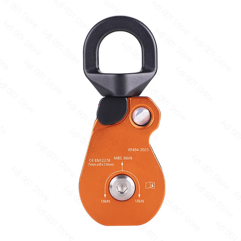 Single & Double Pulley for Outdoor Use, Swivel Connector with Anti-Twist Design to Prevent Rope Tangle