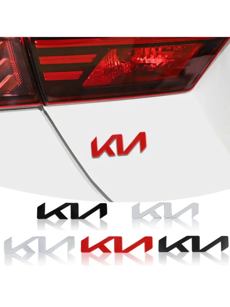 Naklejki z logo 3D na maskę samochodu, metalowe emblematy na klapę bagażnika do KIA KN k5 K6 Optima Sorento RIO Picanto Ceed KX1 K4 Sportage 4 — 2