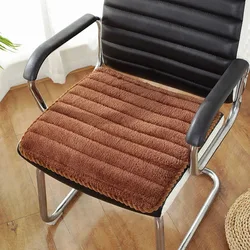 Simple Style Stripe Printing Dining Room Chair Cushion Household Office Plush Warm Seat Pads Square Non Slip Home Decor Mats