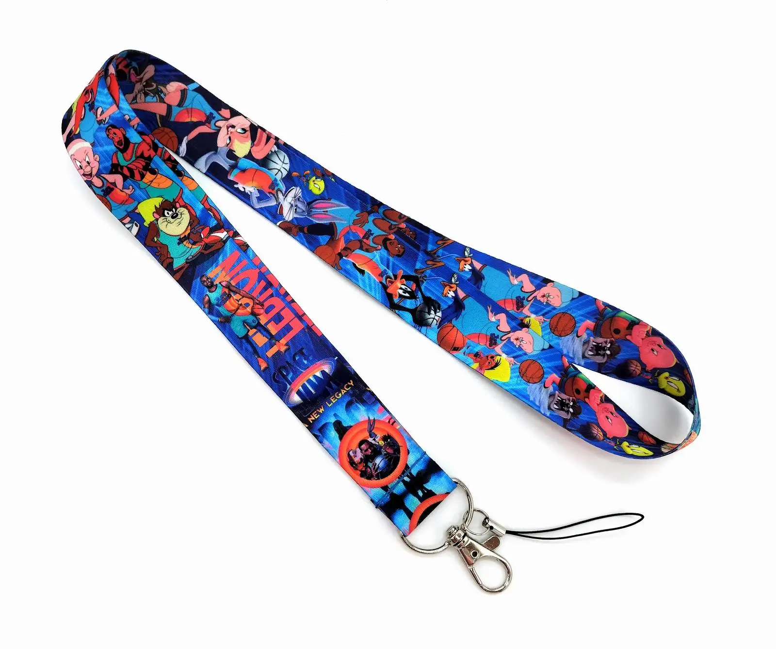 New 20pcs Cartoon Anime Space Jam Lanyard Keychain For Keys Badge ID Mobile Phone Key Rings  Neck Straps Accessories