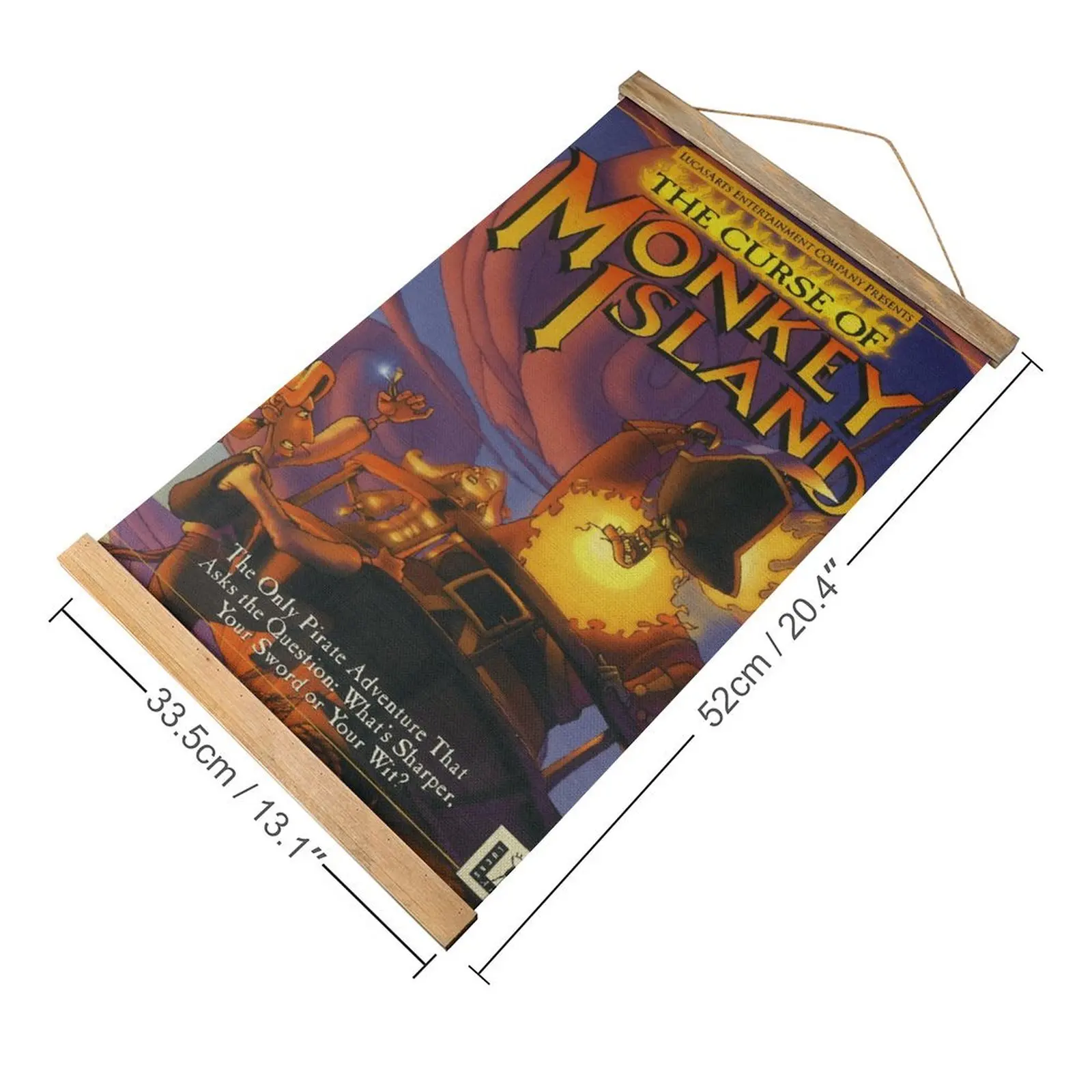 THE CURSE OF MONKEY ISLAND Canvas Hanging Picture Funny Mural Office Picture Hanging Funny Novelty Style Decorate