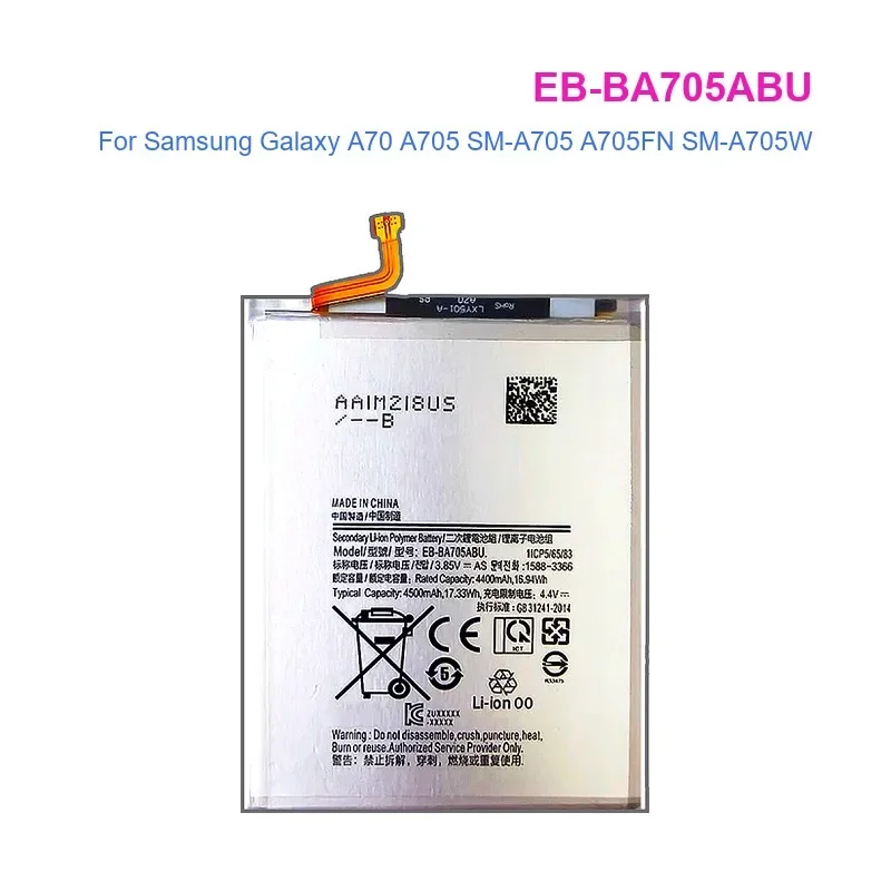 EB-BA705ABU Handy-Akku für Samsung Galaxy A70 A705 SM-A705 A705FN SM-A705W 4500 mAh echte Kapazität