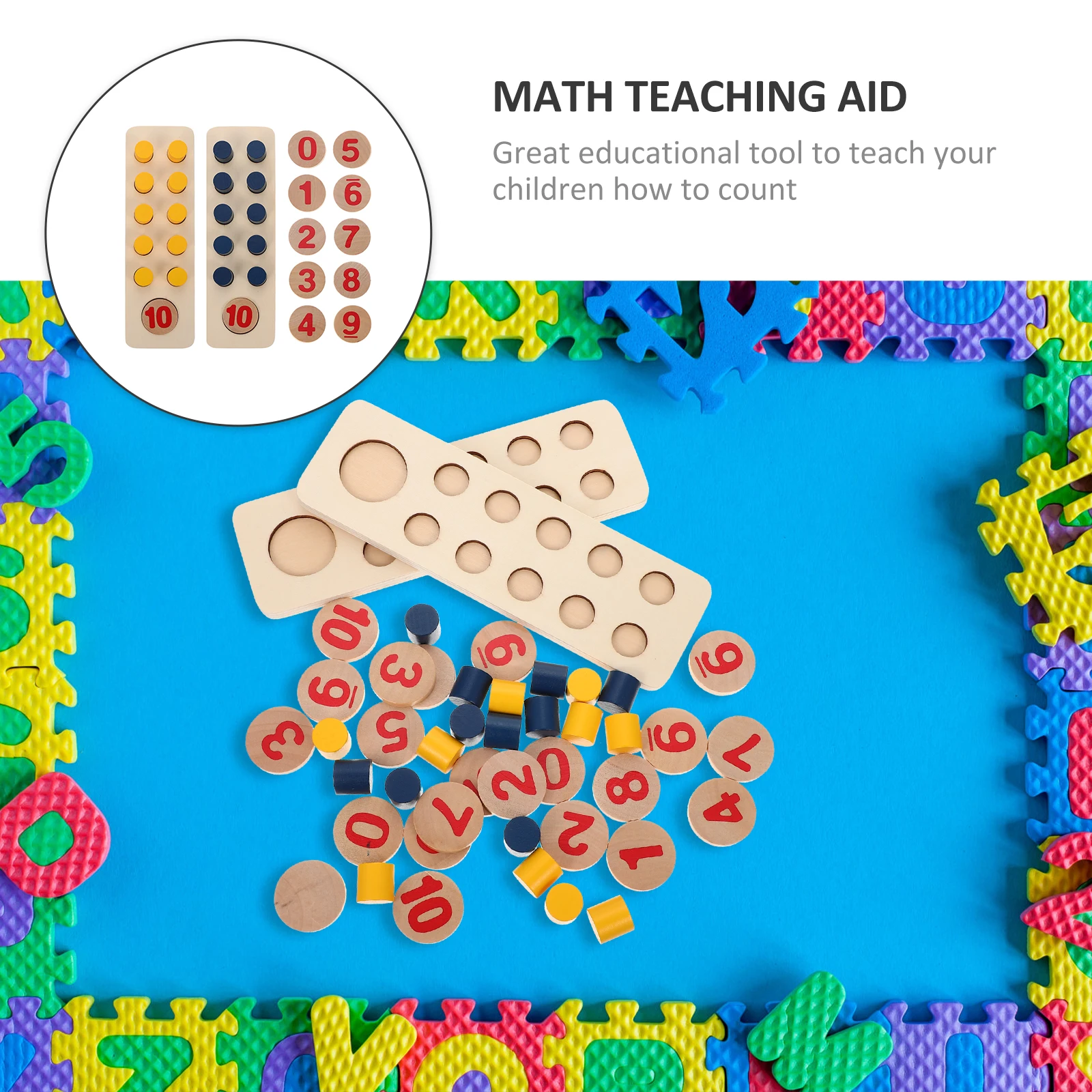 

Toy Addition and Subtraction Counter Child Toddler Toys Kids Wood Counting Cognitive