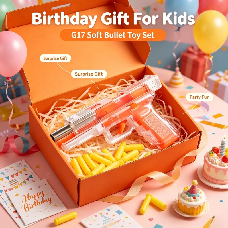 G17 Black Alloy High‑Performance Play Model With Long Shooting Range For Parent‑Child Garden Leisure Time