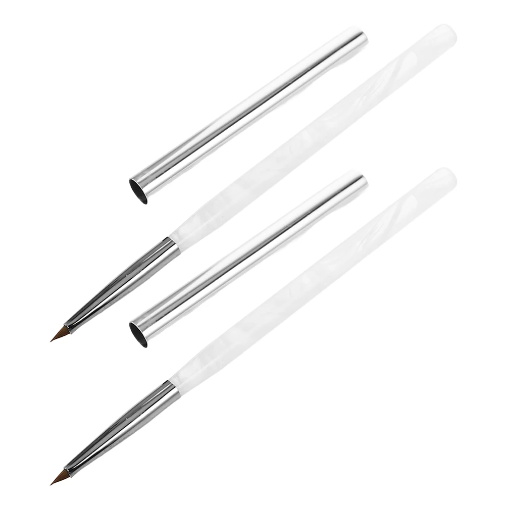 

2pcs Art Liner Pens Fine Design For Detailed Patterns Triangular Grip Comfortable Salon Use Durable Portable Lightweight