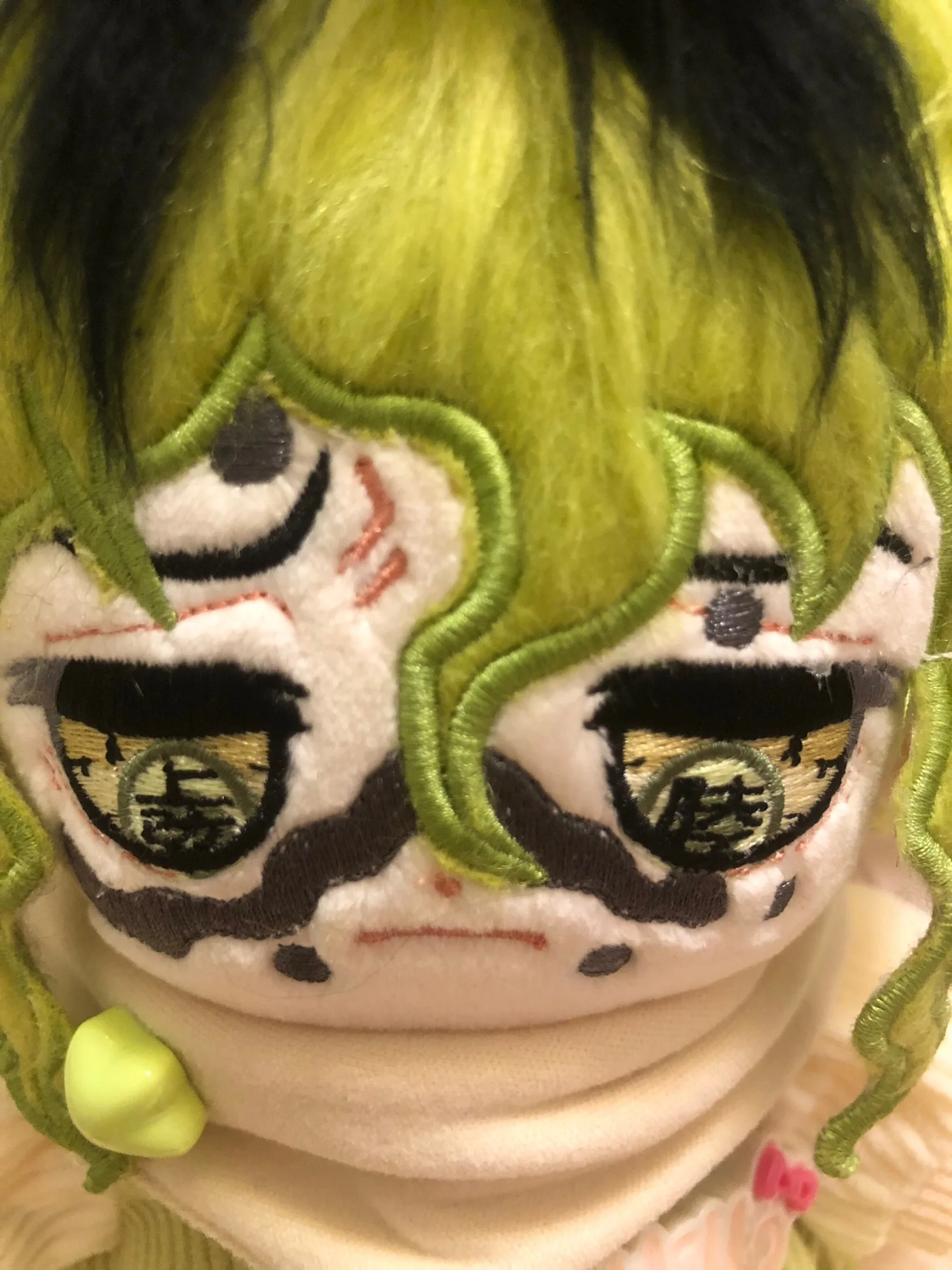 Recheado 20cm anime demon slayer giyuutarou algodão boneca brinquedos cos crianças adultos pelúcia vestir-se plushie brinquedos crianças presentes