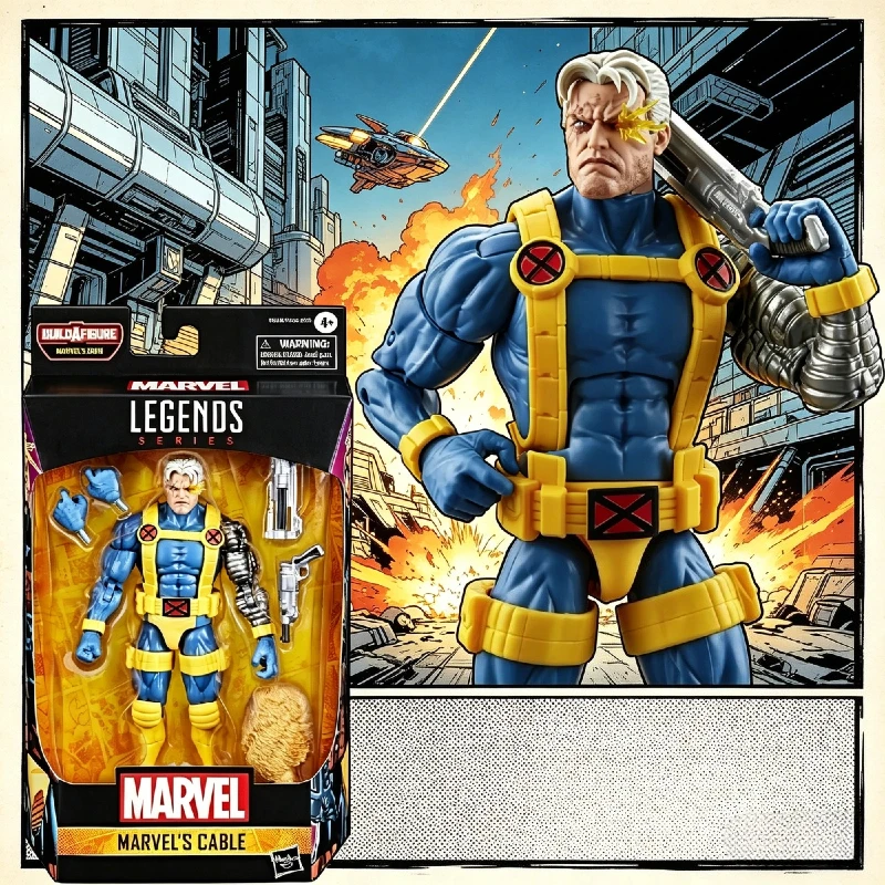 

В НАЛИЧИИ: Коллекционная фигурка Hasbro Marvel Legends Series X-Men Marvel's Cable, подвижная, в коробке BAF, модель, украшение, подарок