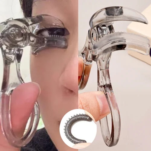 Rizador de pestañas profesional sin marco, peine rizador de un solo clip, rizador de pestañas con almohadilla de repuesto, herramientas moldeadoras de pestañas de larga duración