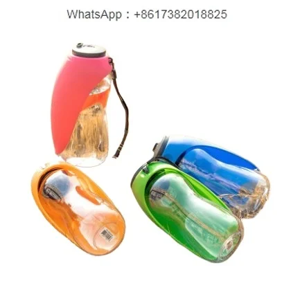 Dog goes out with a water bottle, portable pet companion cup, walking dog with water bottle, water dispenser