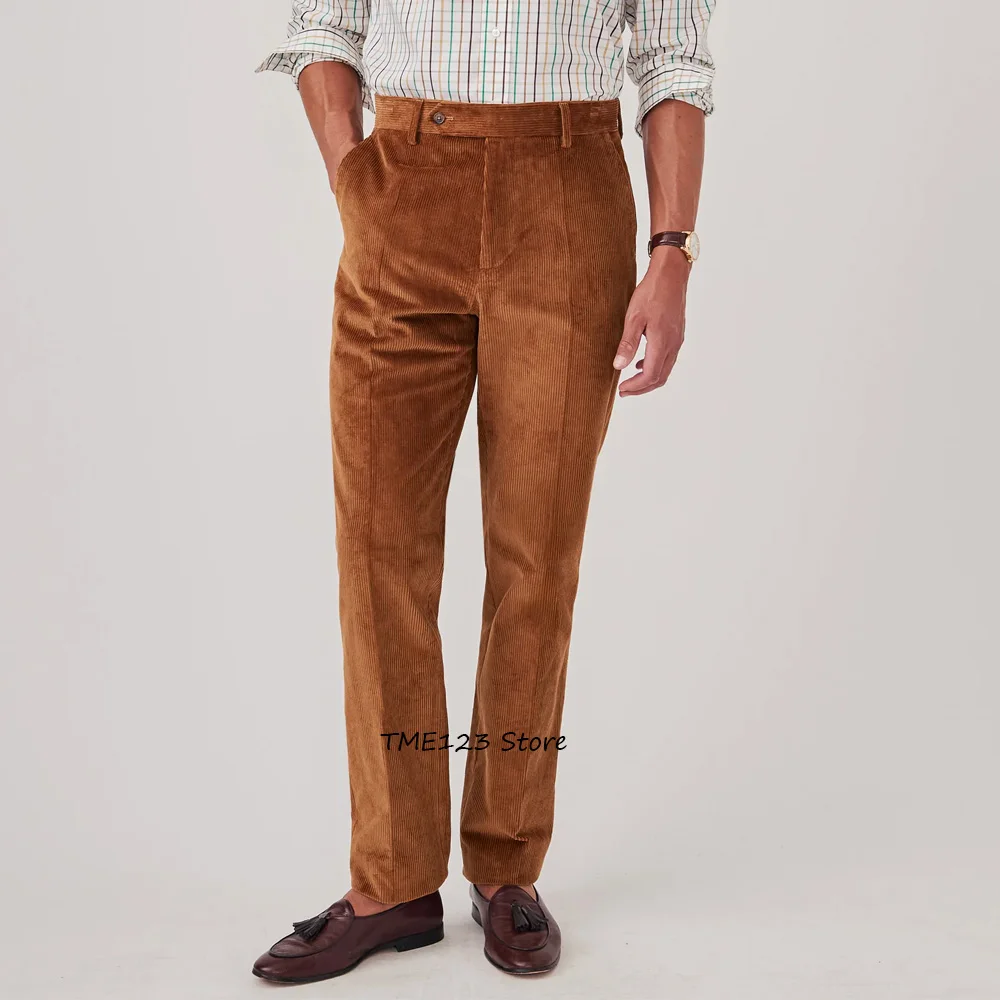 

Мужские брюки пошиття для мужчин, рабочие брюки из вельветовой ткани, деловые повседневные прямые брюки, классическая одежда