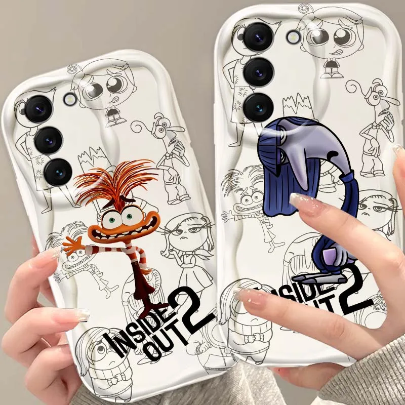 ديزني داخل خارج الكرتون قضية الهاتف لسامسونج غالاكسي S25 S24 S23 S22 S21 S20 A16 A55 A05 A07 الترا زائد FE 5G موجة النفط