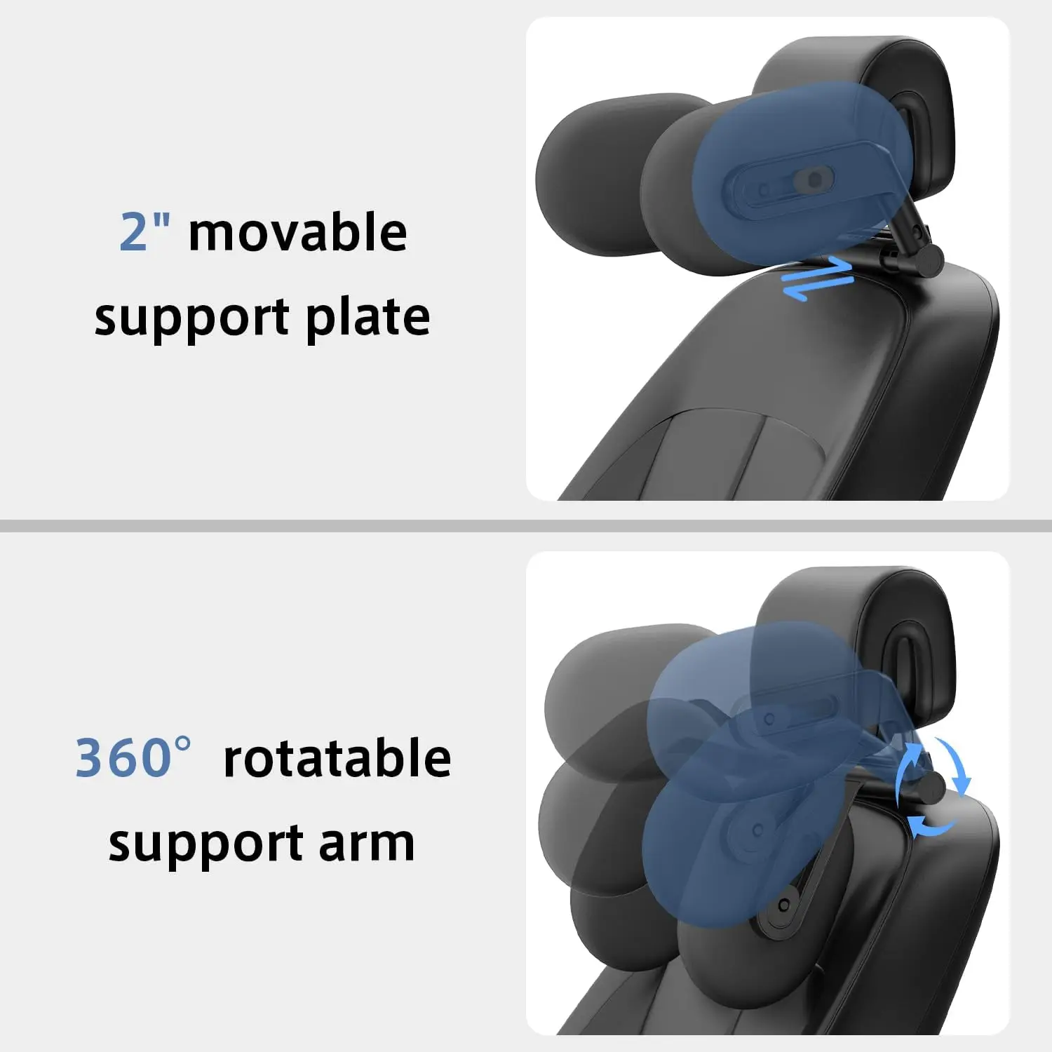6-Way Adjustable Thickened Memory Foam Car Headrest Neck Pillow, Travel Car Sleeping,Suitable for Kids and Adults - view 5