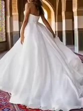 

Customized White Strapless With Pearls A-line Wedding Dress Simple Sweetheart vestidos de novia Floor-length Formal Evening 2025