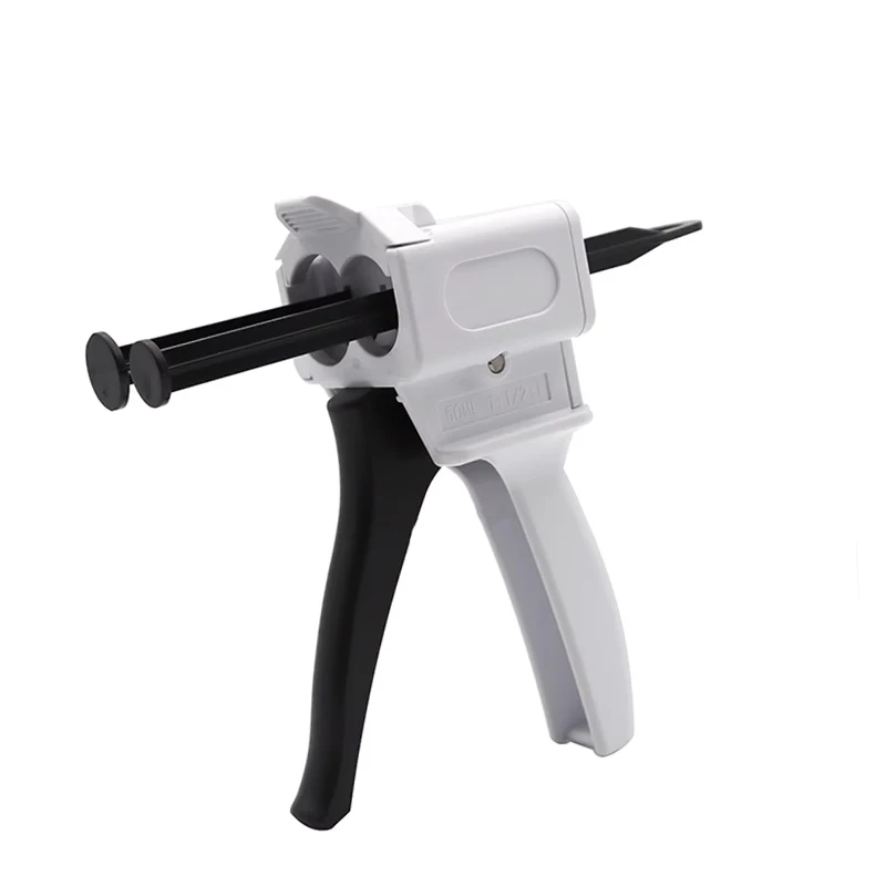 50ml Dental Impression Mixing Gun Fit for 1:1 Impression Mixing Silicone Rubber Tray Dispenser Gun Dispensing Caulking Tools