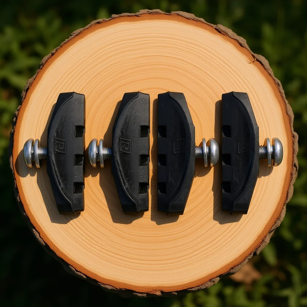 

2Pairs Road Bike Brake Pads C-Brake Rubber Blocks Set Wear Resistant Aluminum Alloy Enhanced Braking Weather Use