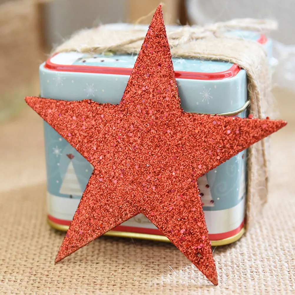 

80Pcs Paper Glittering Five-Pointed Star Decorations for Birthday Party Home Classroom Background Bright Star Ornaments