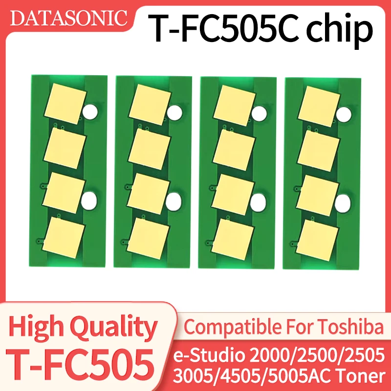 

4 шт. чип T-FC505 T-FC505C для Toshiba E-Studio 2000AC 2500AC 2505AC 3005AC 3505AC 4505AC 5005AC чипы цветного тонер-картриджа