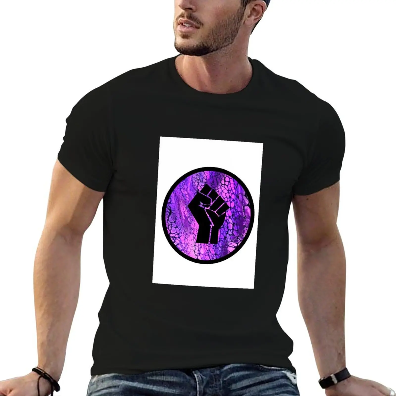 

shirts man Fist T-Shirt BLM t high shirts Purple for cotton t quality anime