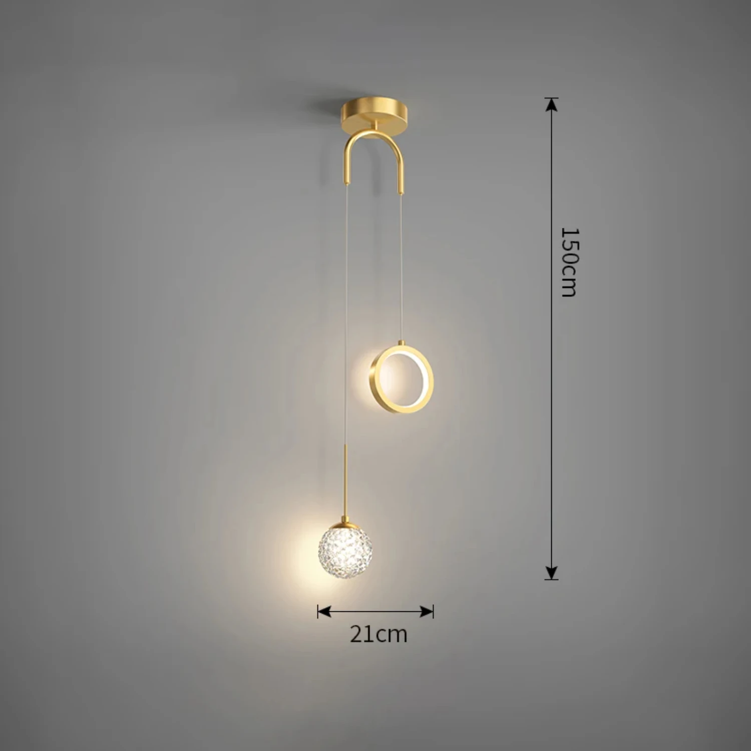 Nuovo apparecchio di illuminazione per interni a sospensione a LED nordico-lampade a sospensione da comodino per camera da letto