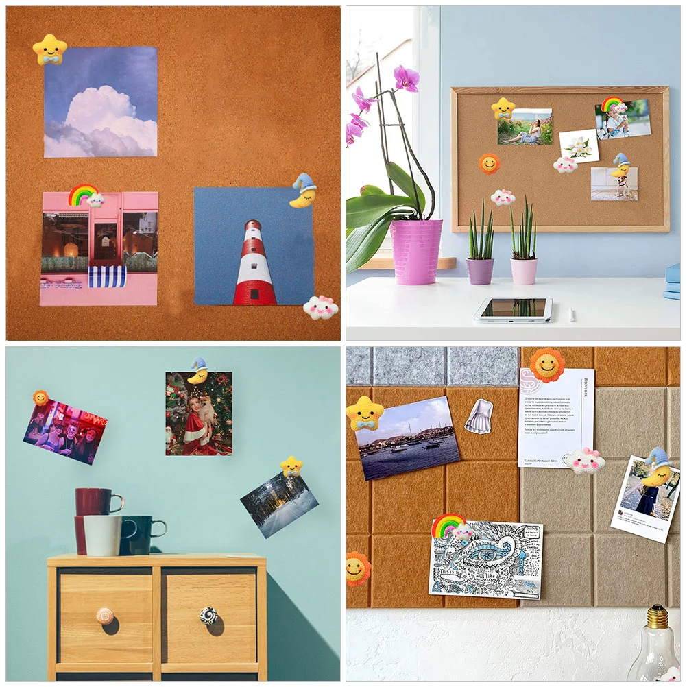 

30pcs Wall For Hanging Decorative Push Pins Moon Star Shapes Thumb Tacks Map Pins For Travel Cork Board Craft Office Supply