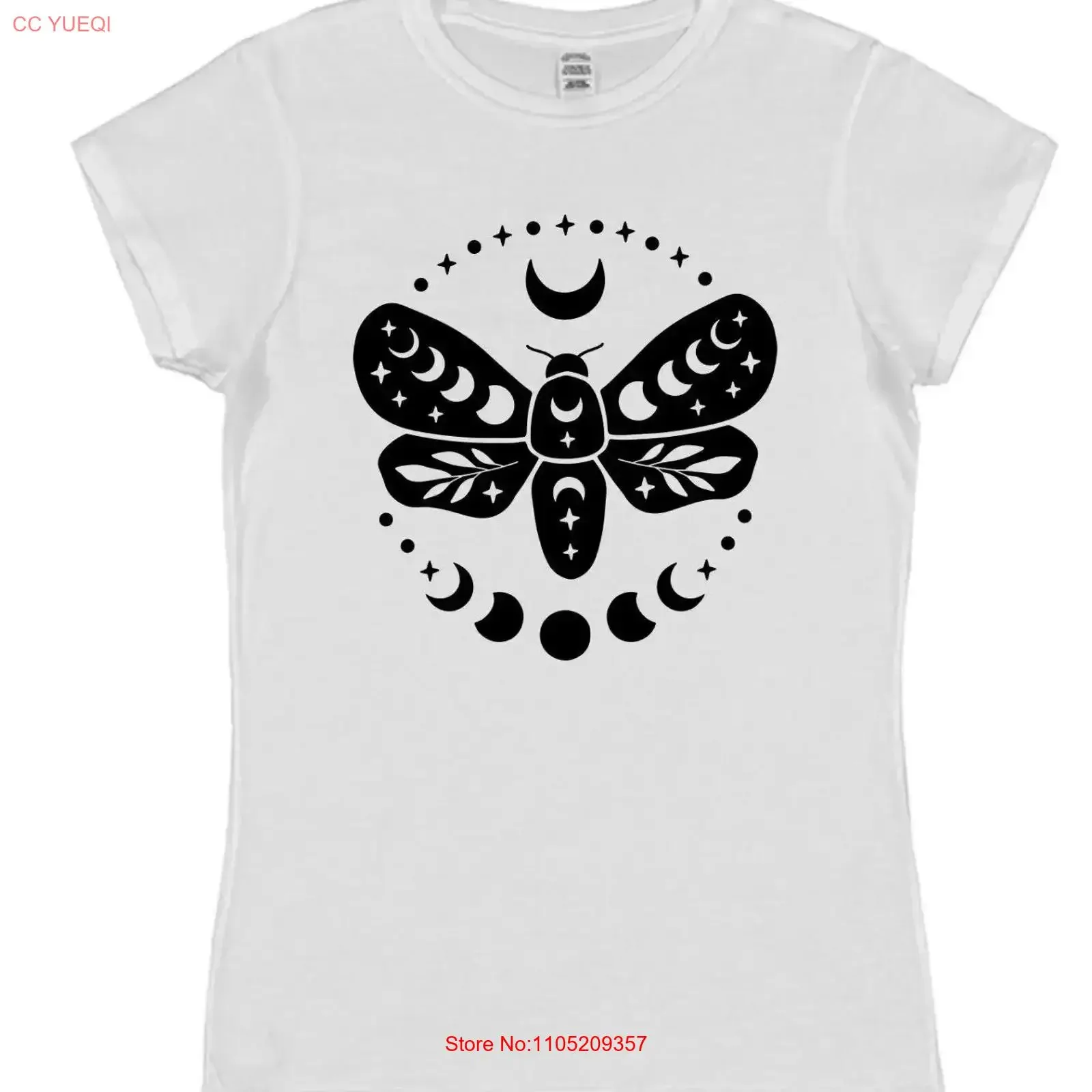 

Mystical Moth T Shirt Moon Celestial Insect Boho Witchy Halloween vintage Washed Versatile Breathable Soft Stretched graphic