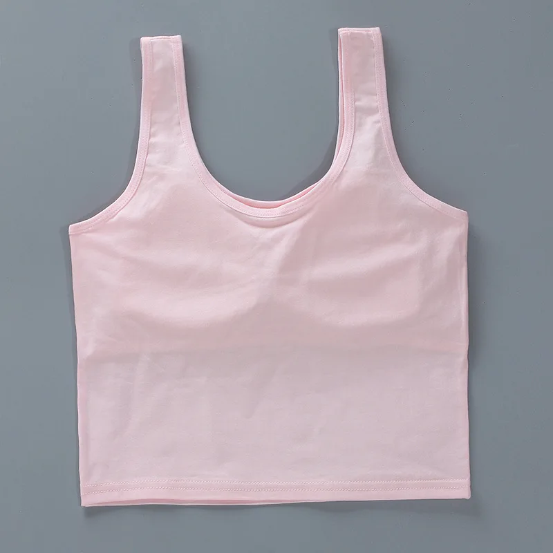 Girls\' Tank Top Long Pure Cotton Children\'s Girls\' Bra Summer Wear Strap Underwear Students Girls Clothes For Teens Sports Bra