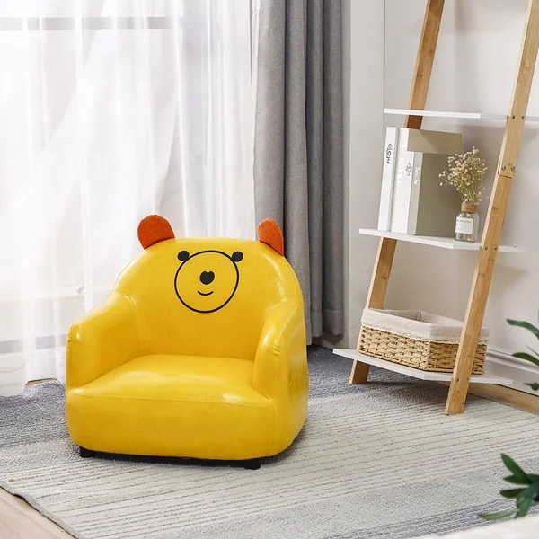 Wooden Frame China Morden Design Little Cute Child Kids PU Leather Mini Sofa Home Living Room Chair for Children