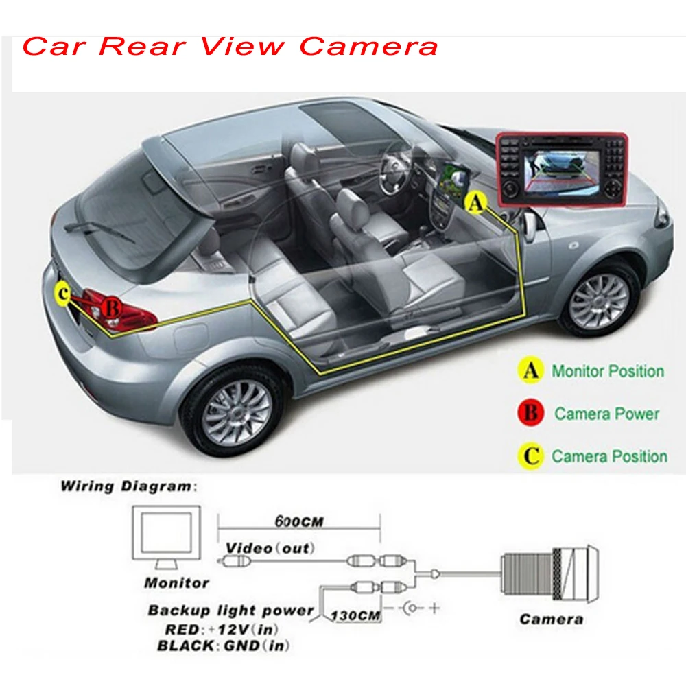 Auto CCD Car Backup Front View Camera Monitor Parking Assistance Waterproof Camera Front View Camera No Mirror No Parking Line