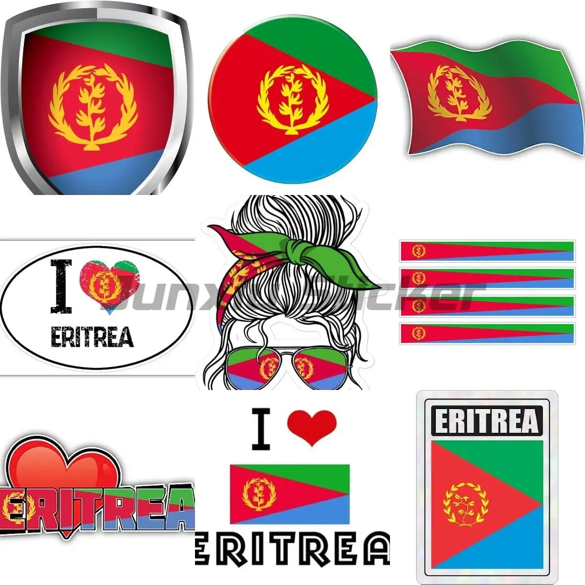 

Eritrea Sticker Helmet Hacker Stickers Laptop Stickers Vinyl Sticker Wall Car Vinyl Decals Bumper Decal Vinyl Car Stripe Moto