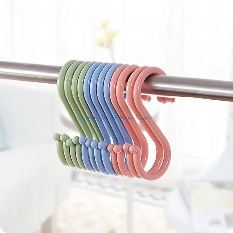 H3CF S Hooks Set of 8 Plastic Portable Multipurpose Hanger