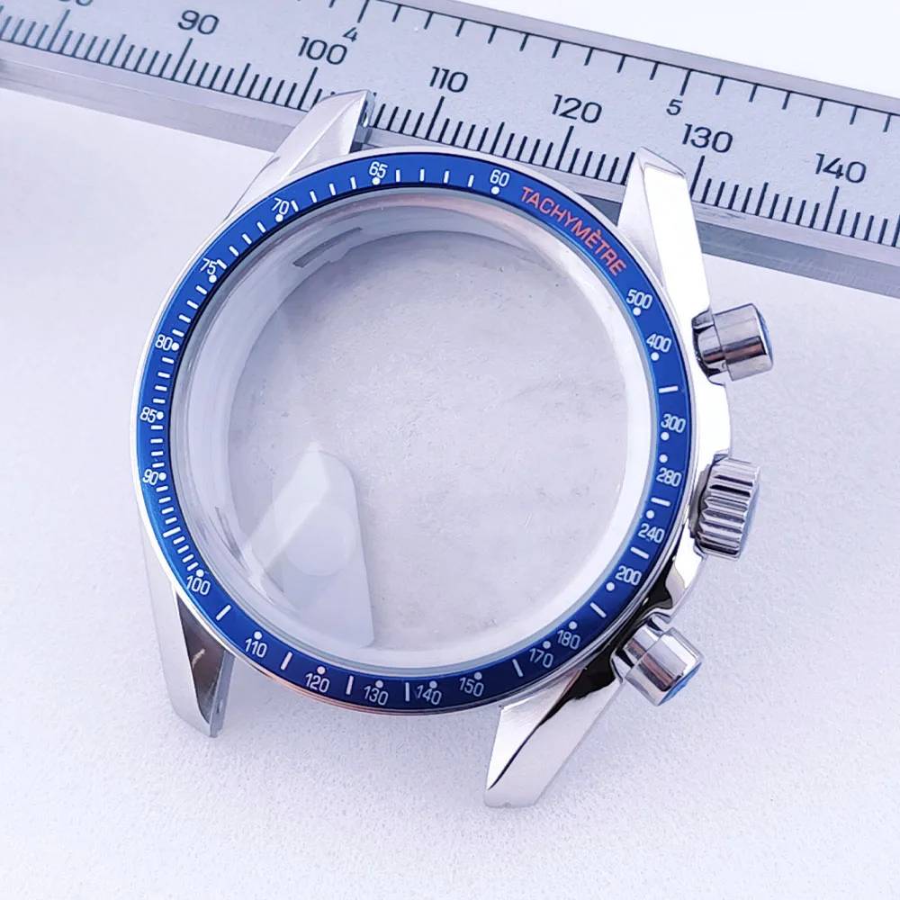 39,7mm Herrenuhren Metallgehäuse Passend für VK63 Uhrwerk Uhrengehäuse Zubehör Saphirglas Uhrenteile Passend für 20mm Armband Uhrenbox – Detail 9