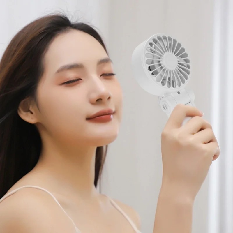 

Складной портативный вентилятор с 5 скоростями, цифровым дисплеем, тихий, долговечный, персональный, с ремешком, для улицы